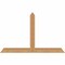 Ekena Millwork Portland Timber Gable Bracket, Western Red Cedar, 48"W x 30"H x 1 1/2"D x 3 1/2"F, 15/12 Pitch GBW048X30X0204POR00SWR - alternate 1